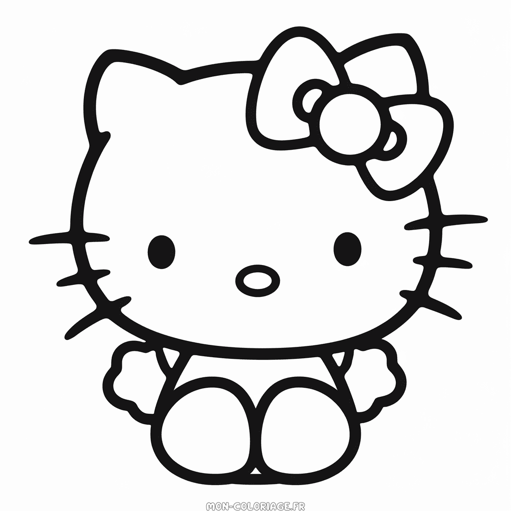 Coloriage anime Hello Kitty