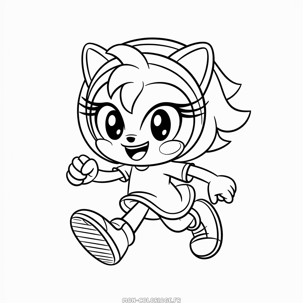 Coloriage Aimee de Sonic