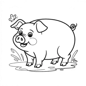 Coloriage Cochon Adulte