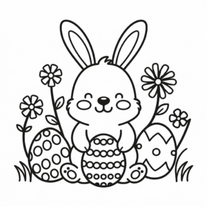 Coloriage Croquis de Pâques