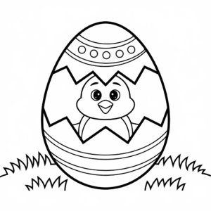 Coloriage Dessin Animé de Pâques