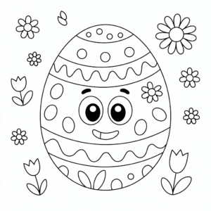 Coloriage Gros oeuf de Pâques