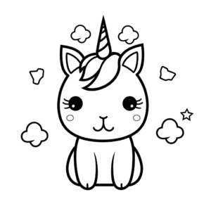 Coloriage Lapin licorne