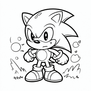 Coloriage Sonic en colère