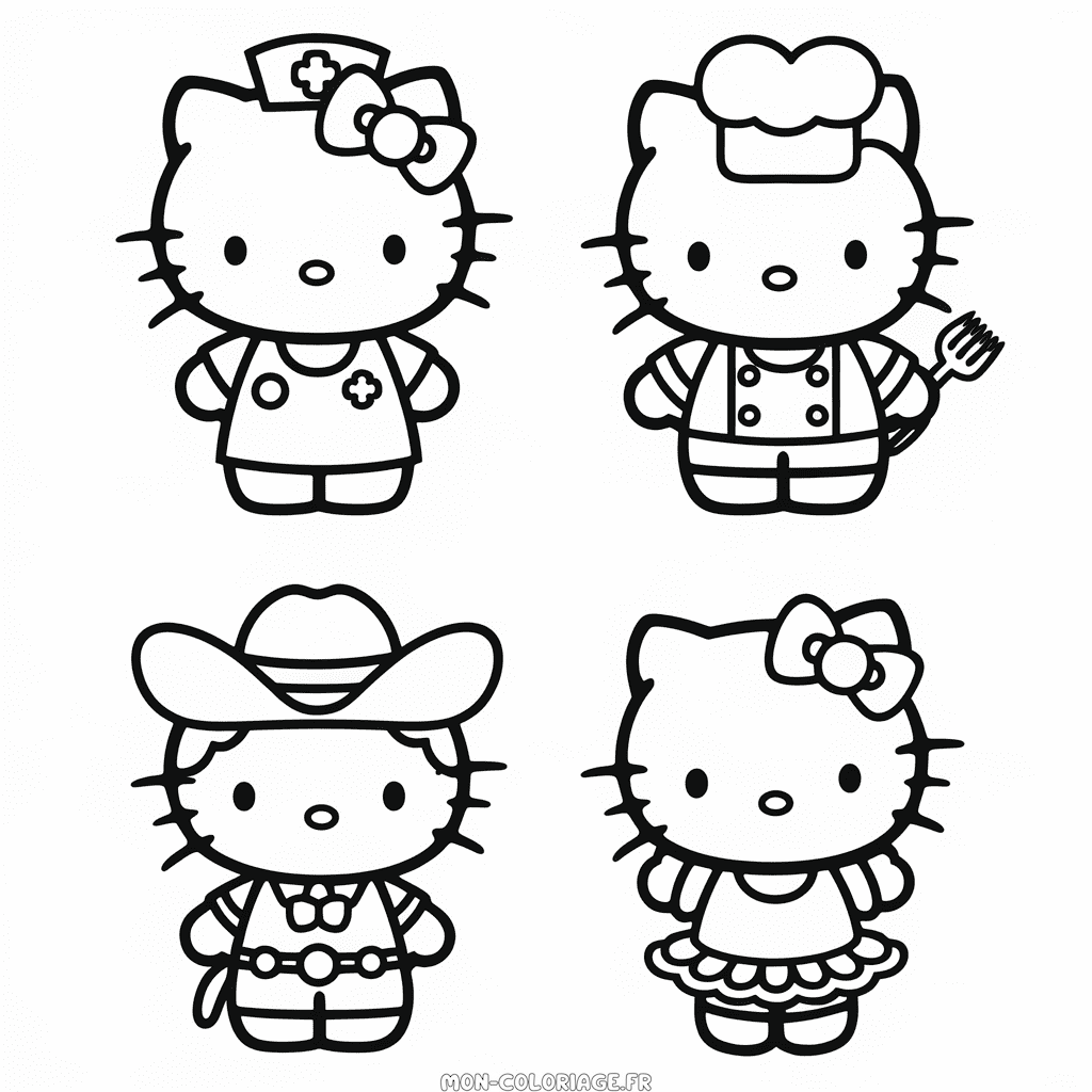 Coloriage vêtements Hello Kitty