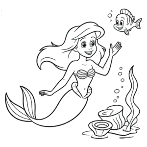 Coloriage Ariel Disney