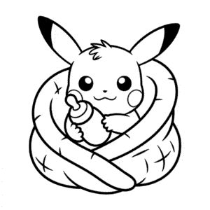 Coloriage Bébé Pikachu