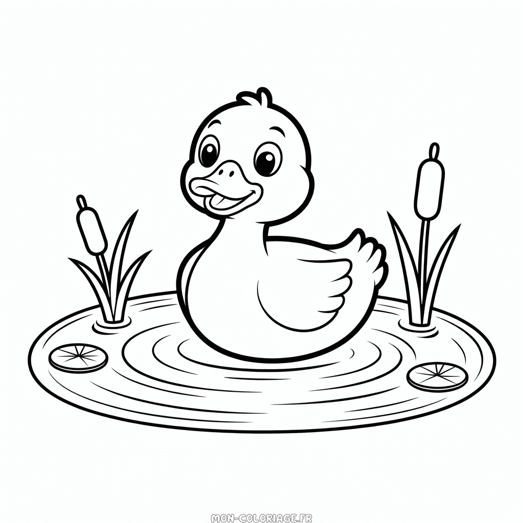 Coloriage Canard Facile