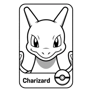 Coloriage Carte de Dracaufeu