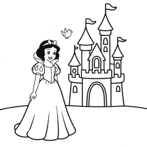 Coloriage Château des Princesses Disney