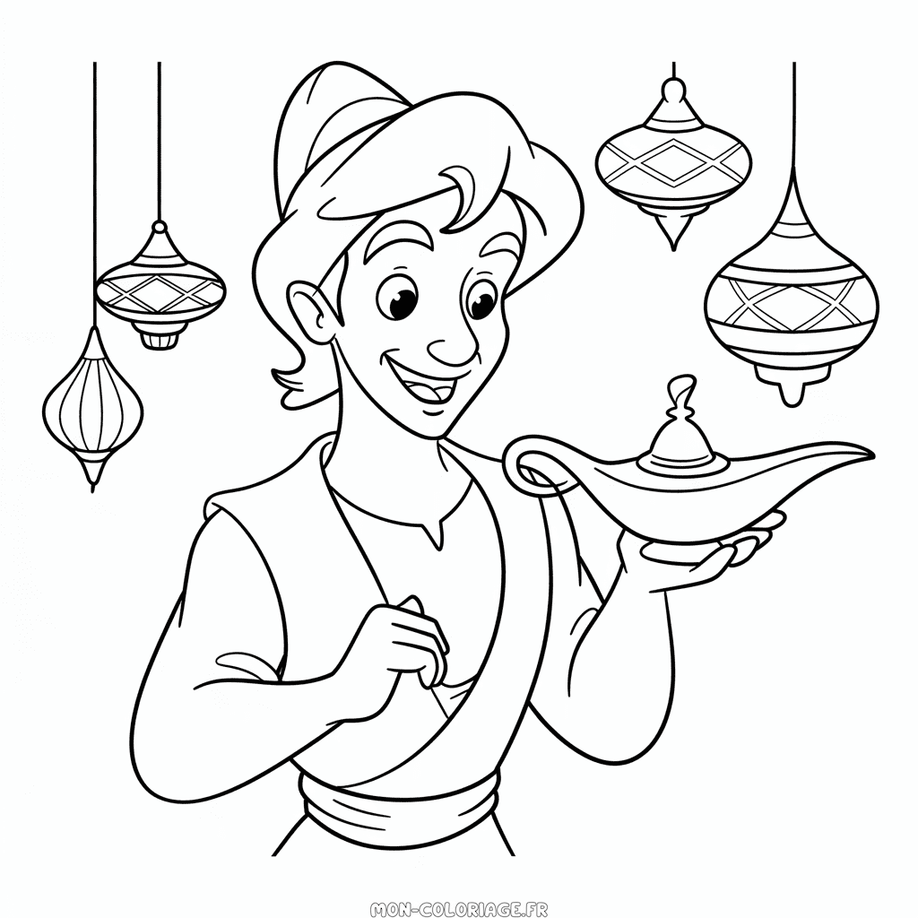 Coloriage Dessin Animé Disney Aladdin