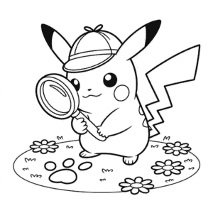 Coloriage Détective Pikachu