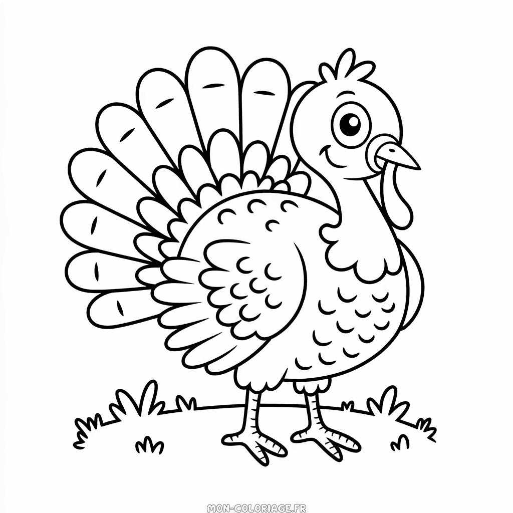 Coloriage Dinde Basique