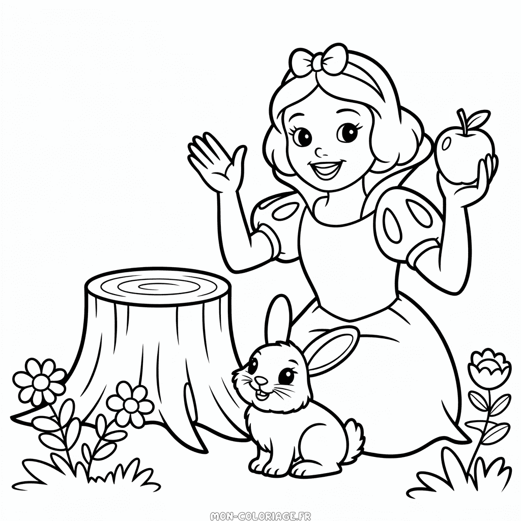 Coloriage Disney Blanche-Neige