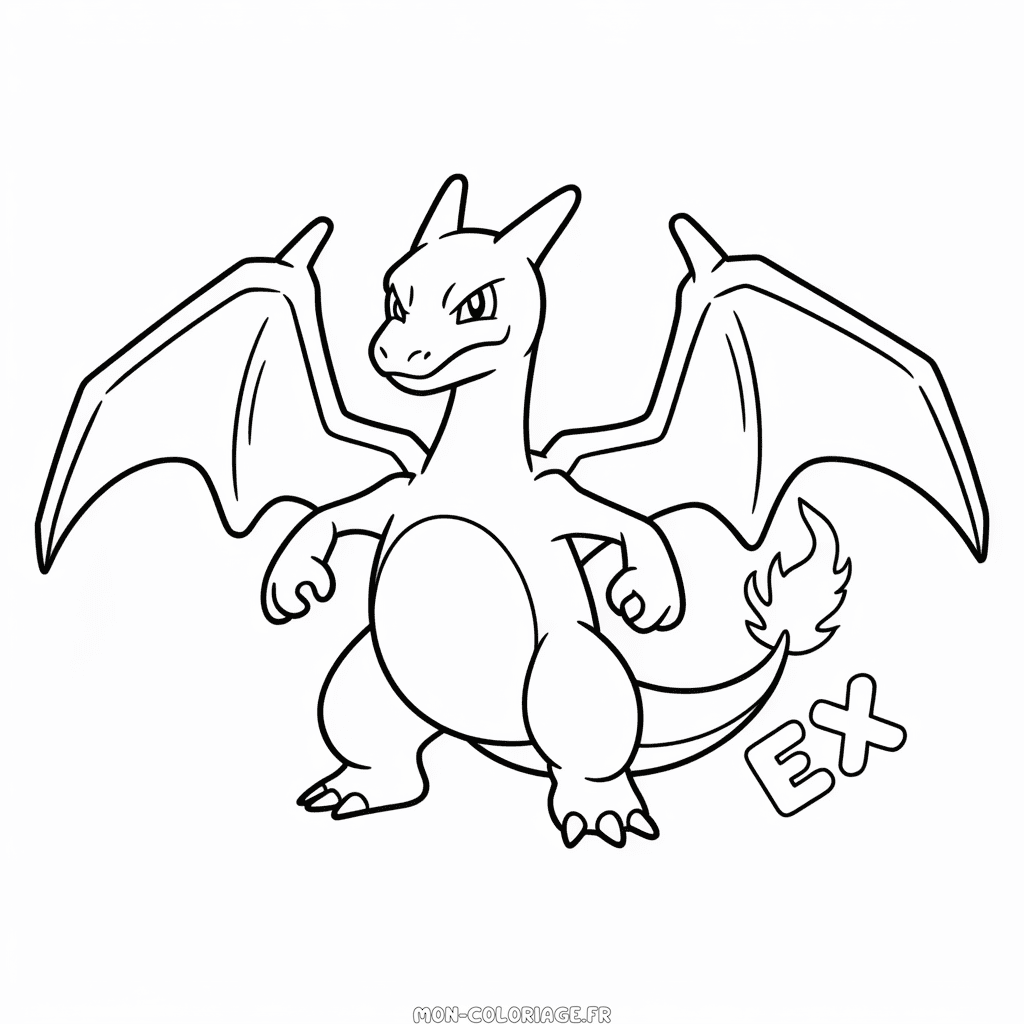 Coloriage Dracaufeu EX