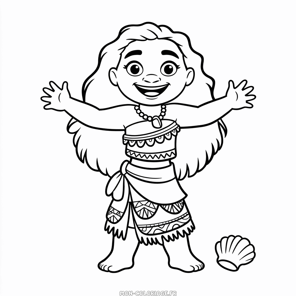 Coloriage Facile Vaiana