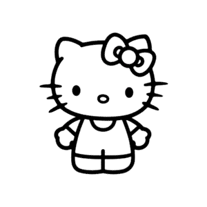 Coloriage Magnifique Hello Kitty