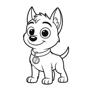 Coloriage Personnage Disney Bolt
