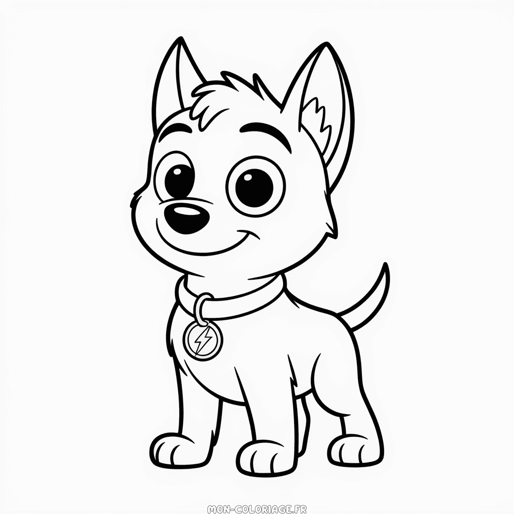 Coloriage Personnage Disney Bolt