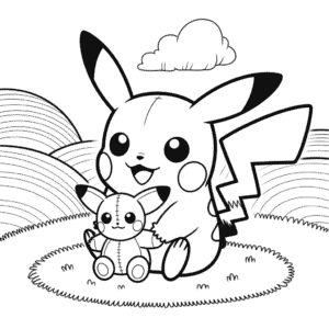 Coloriage Pikachu Chibi