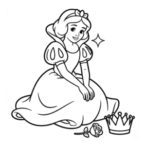 Coloriage Princesse Blanche-Neige