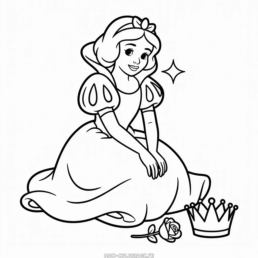 Coloriage Princesse Blanche-Neige
