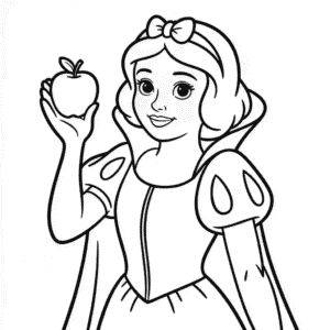 Coloriage Princesse Disney Facile
