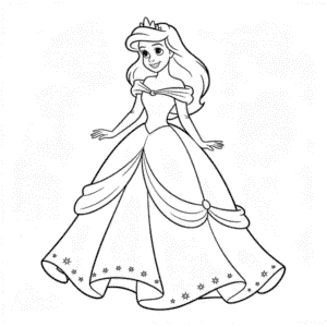 Coloriage Robe d'Ariel