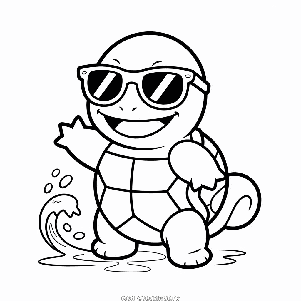 Coloriage Carapuce Cool