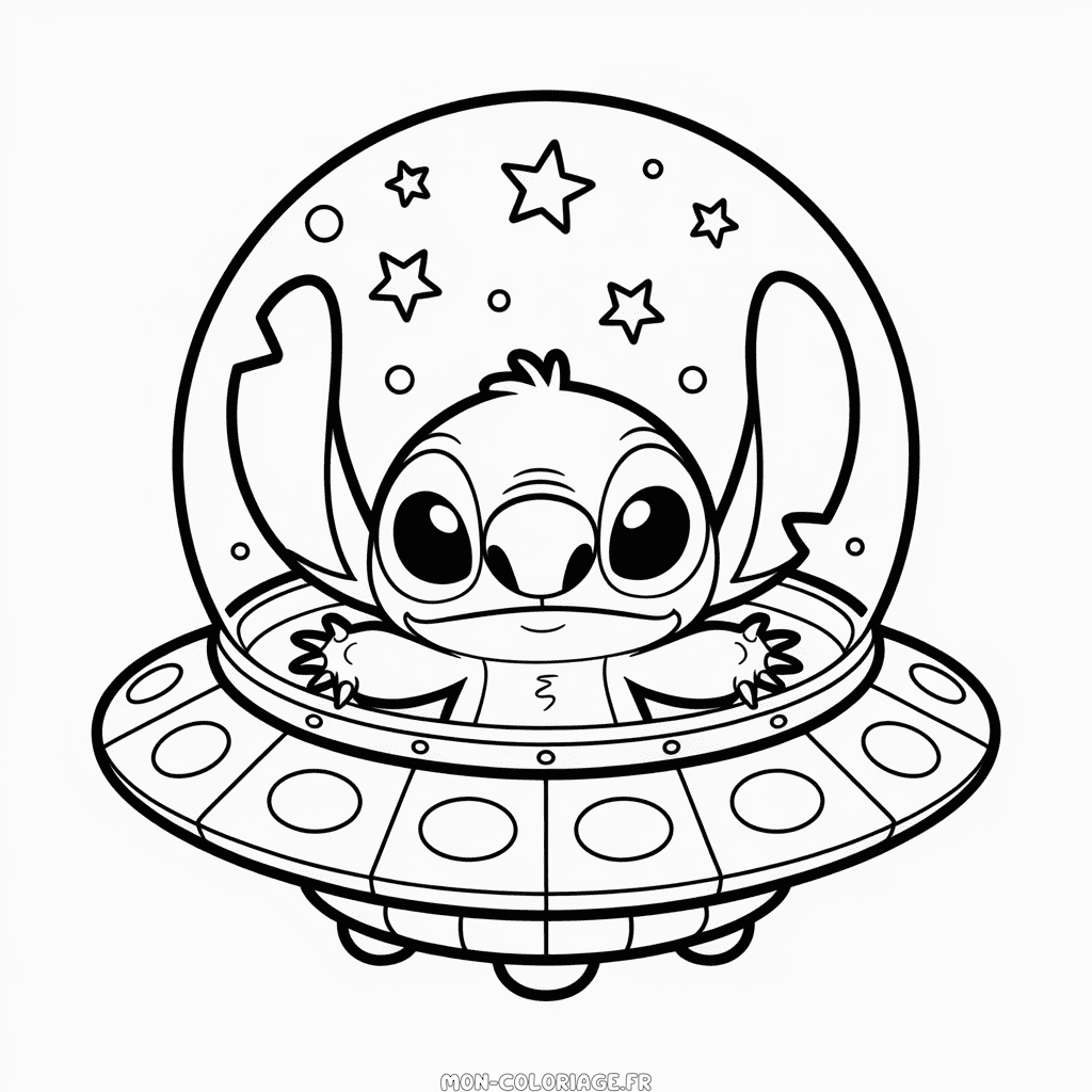 Coloriage Stitch l'Extraterrestre
