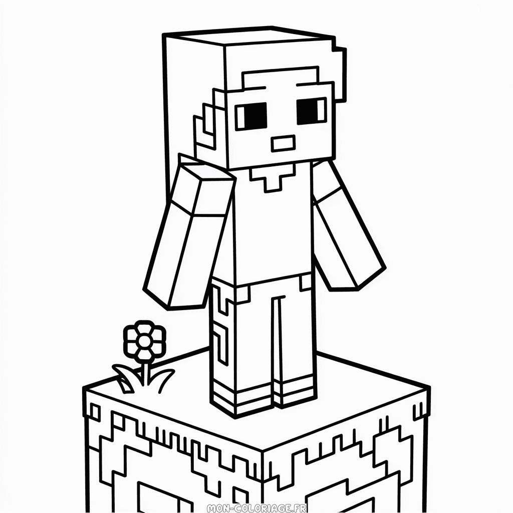 Coloriage Alex Minecraft