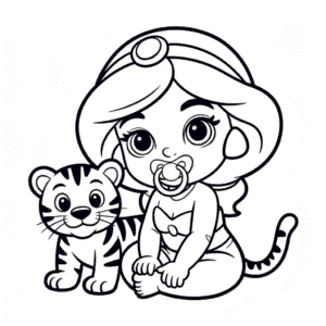 Coloriage Bébé Jasmine