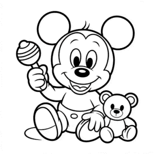 Coloriage Bébé Mickey