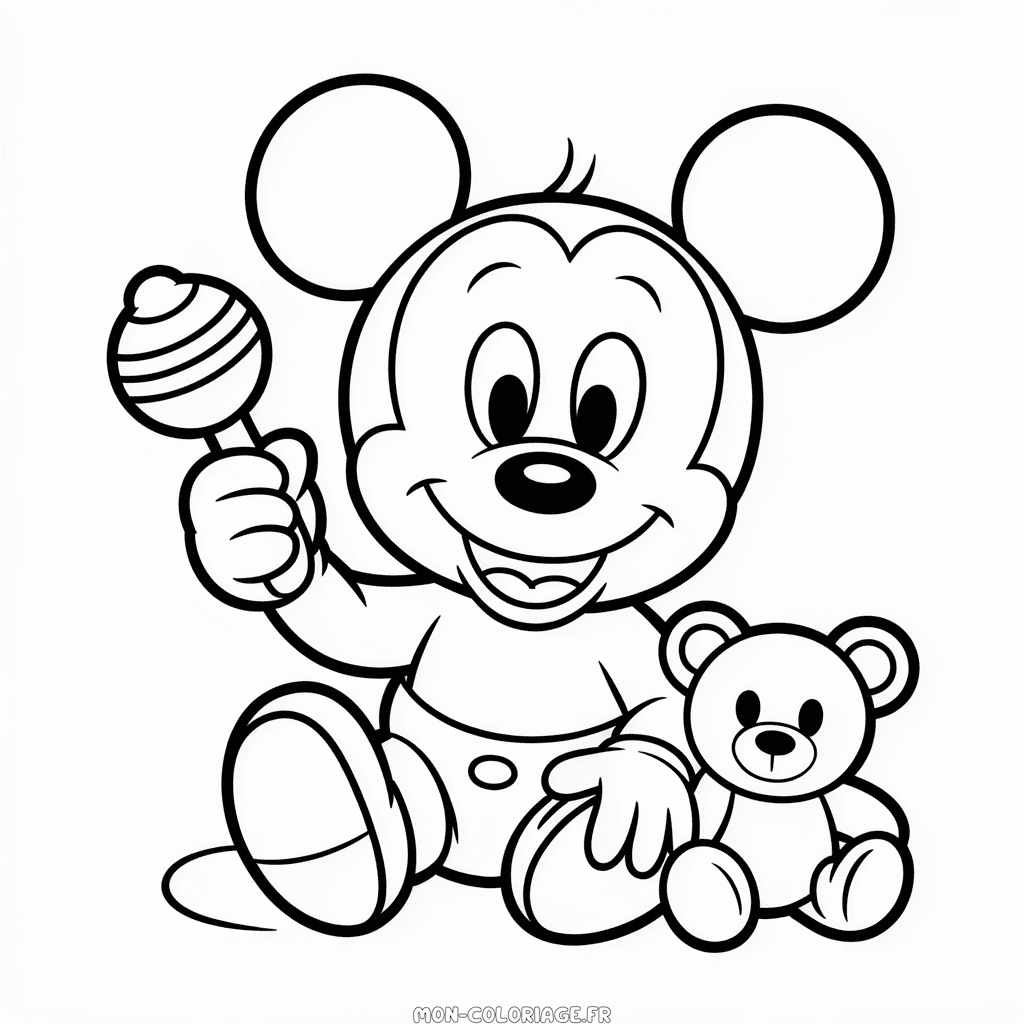 Coloriage Bébé Mickey