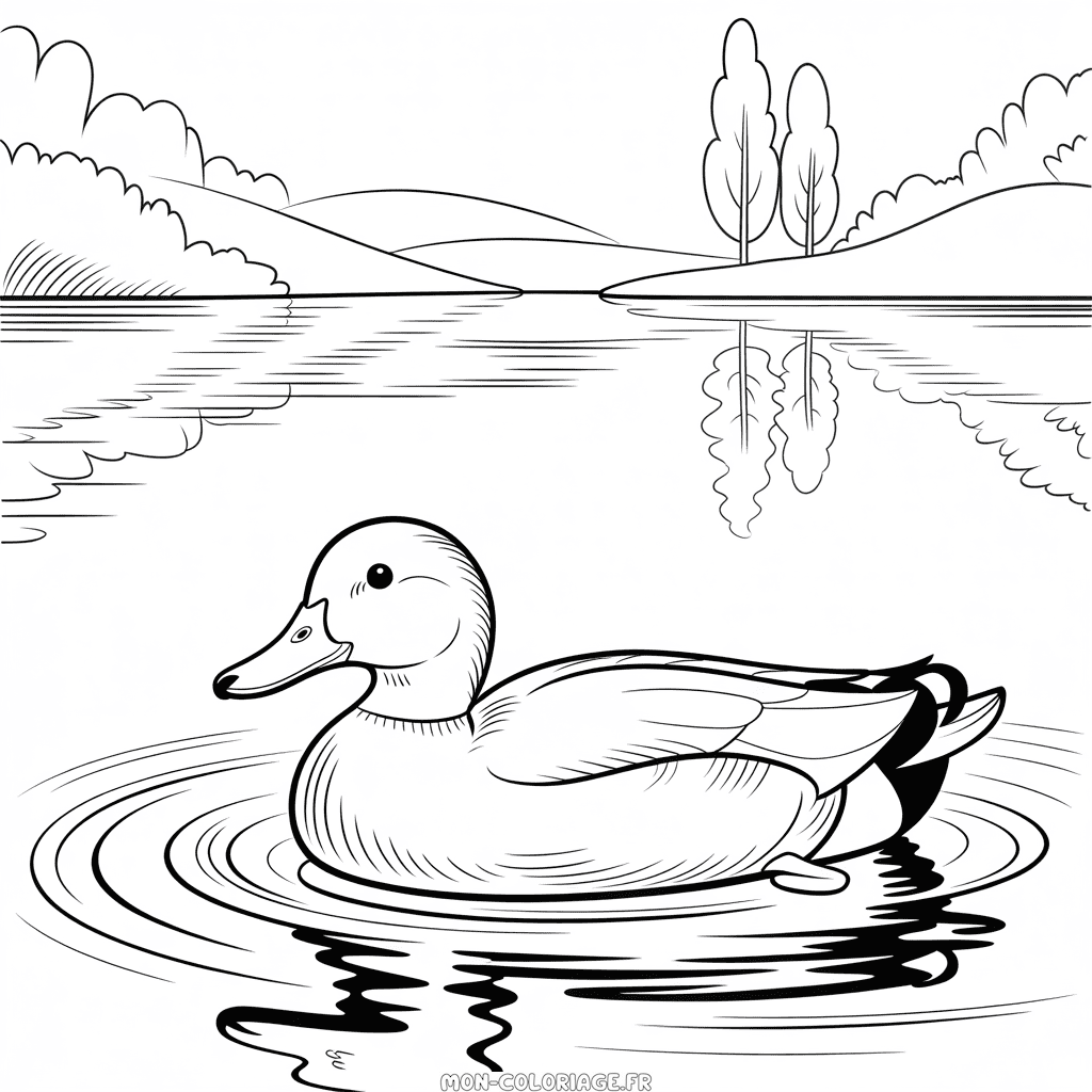 Coloriage Canard Réaliste