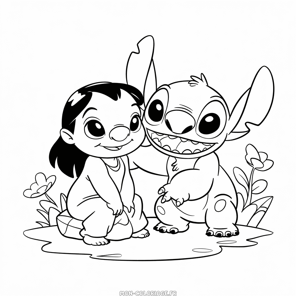 Coloriage Disney Lilo et Stitch