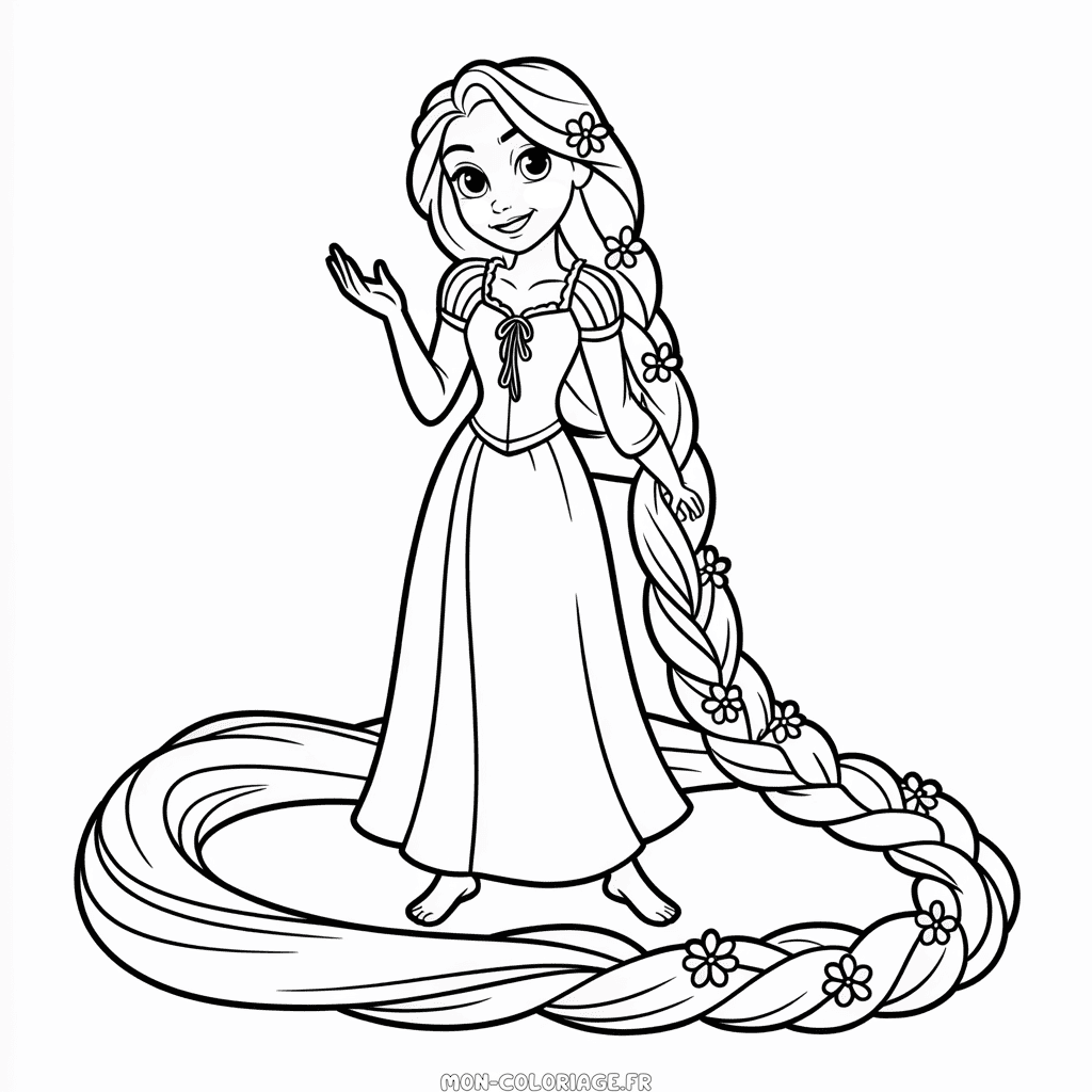Coloriage Disney Raiponce