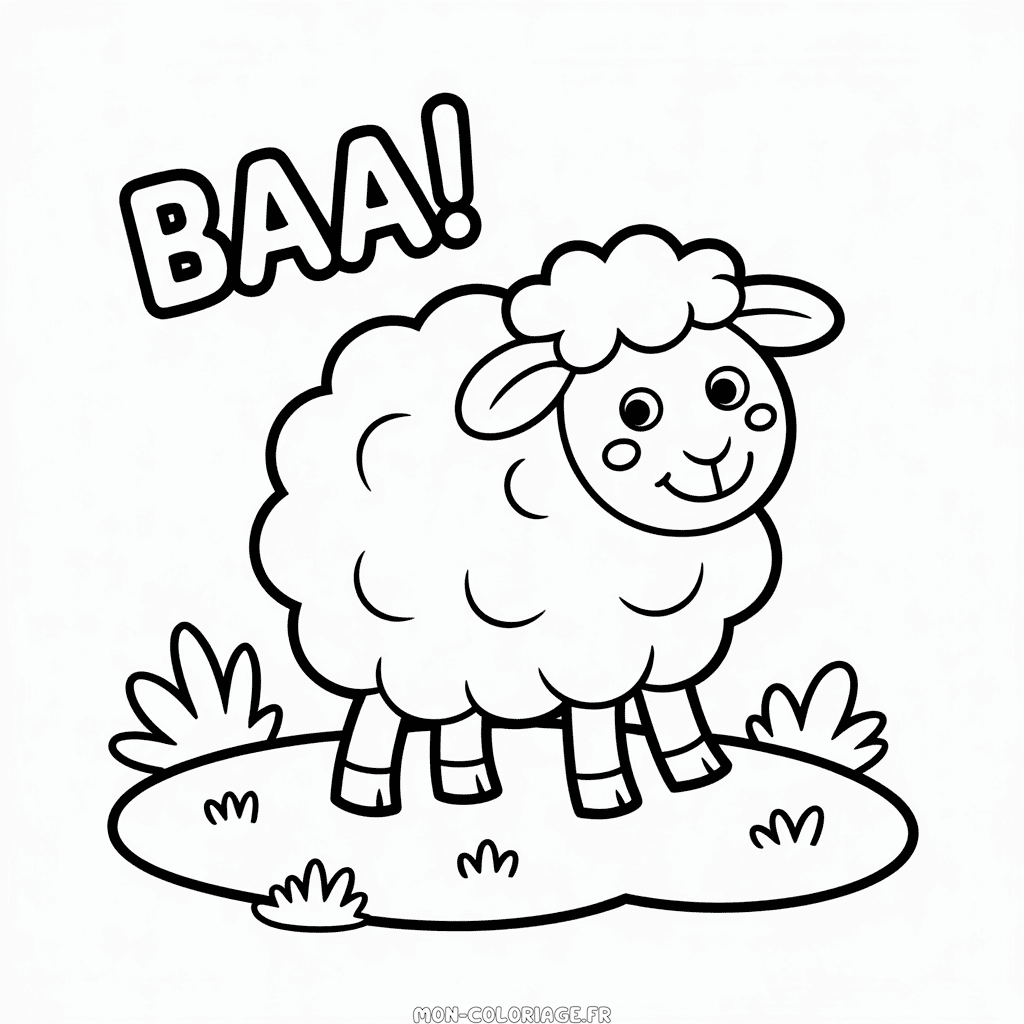 Coloriage Emoji mouton