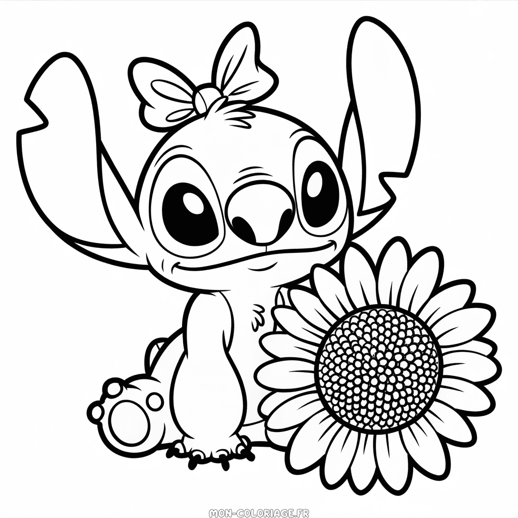 Coloriage La Fille de Stitch