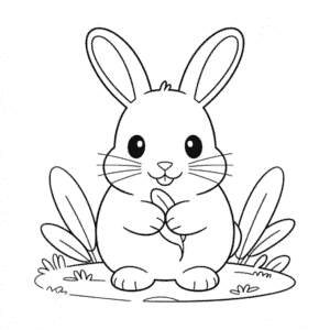 Coloriage Lapin Mignon