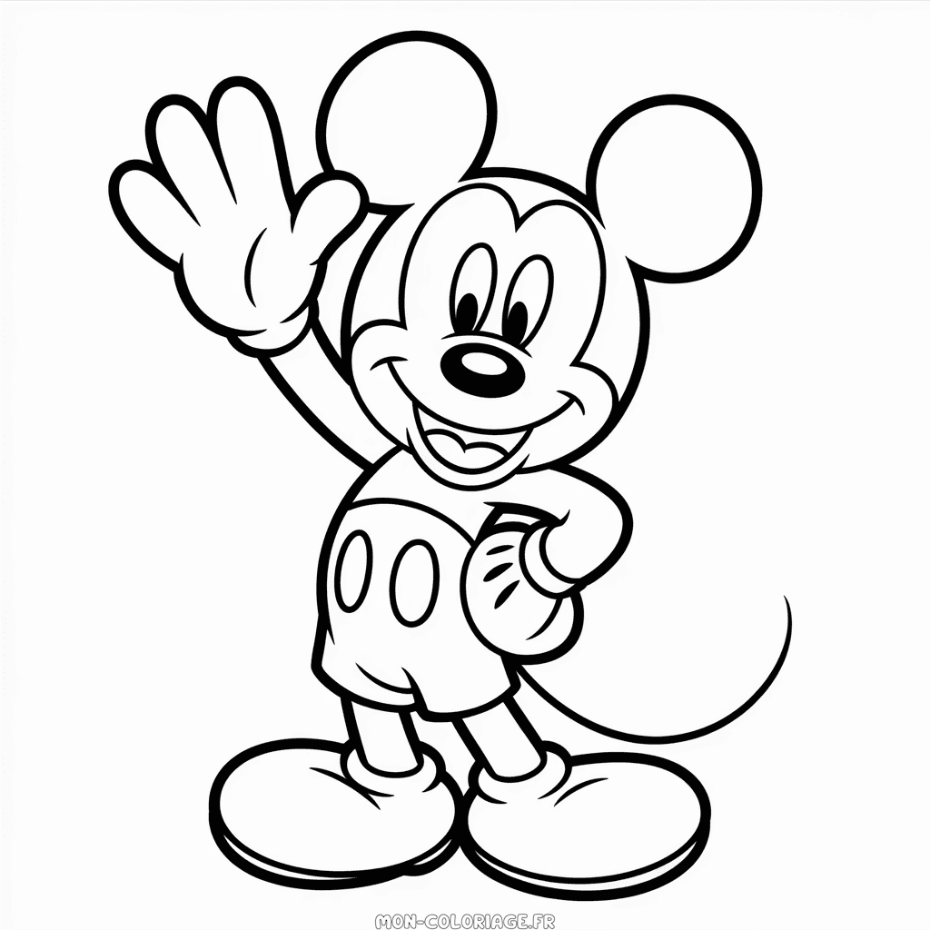 Coloriage Mickey Mouse Dessin Animé
