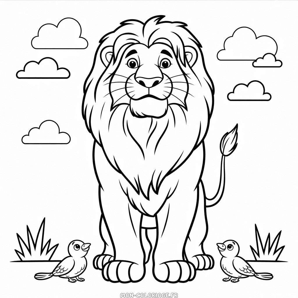 Coloriage Mufasa Le Roi Lion