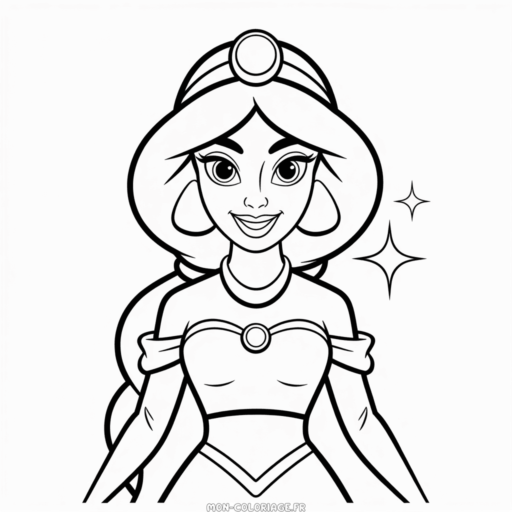 Coloriage Princesse Disney Jasmine