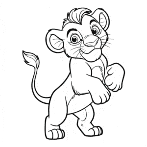Coloriage Simba Le Roi Lion