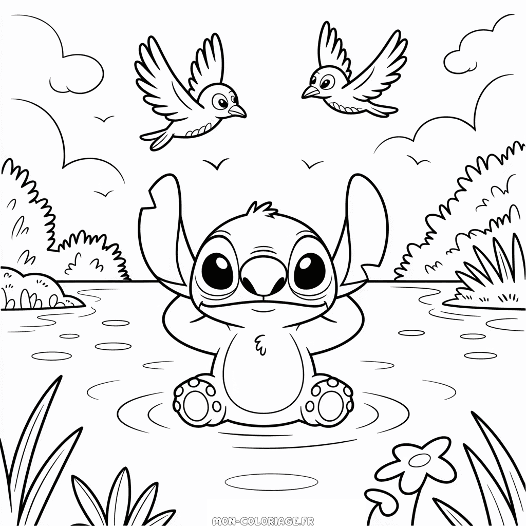 Coloriage Stitch Gratuit