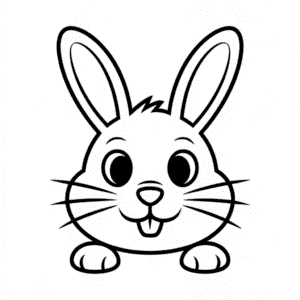 Coloriage Visage de Lapin