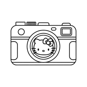 Coloriage Appareil Photo Hello Kitty