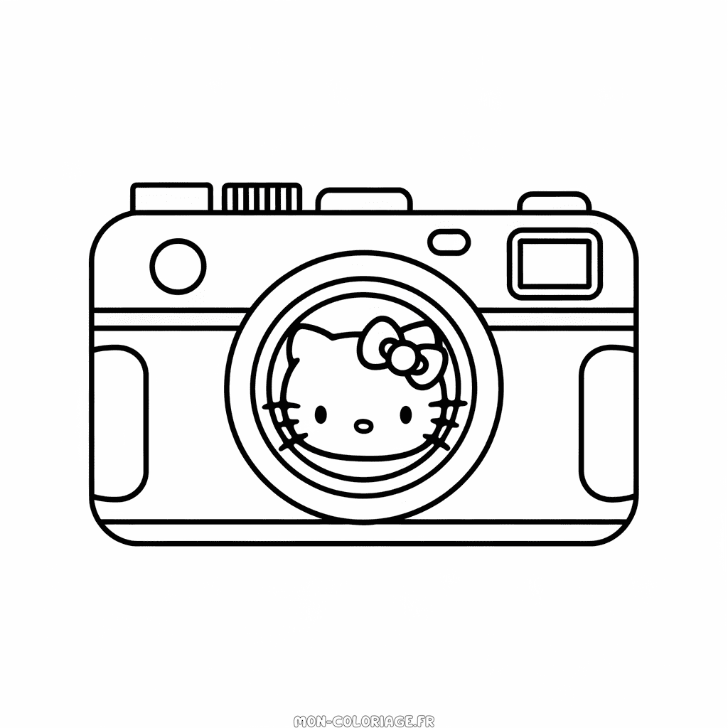 Coloriage Appareil Photo Hello Kitty