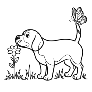Coloriage Chien Beagle