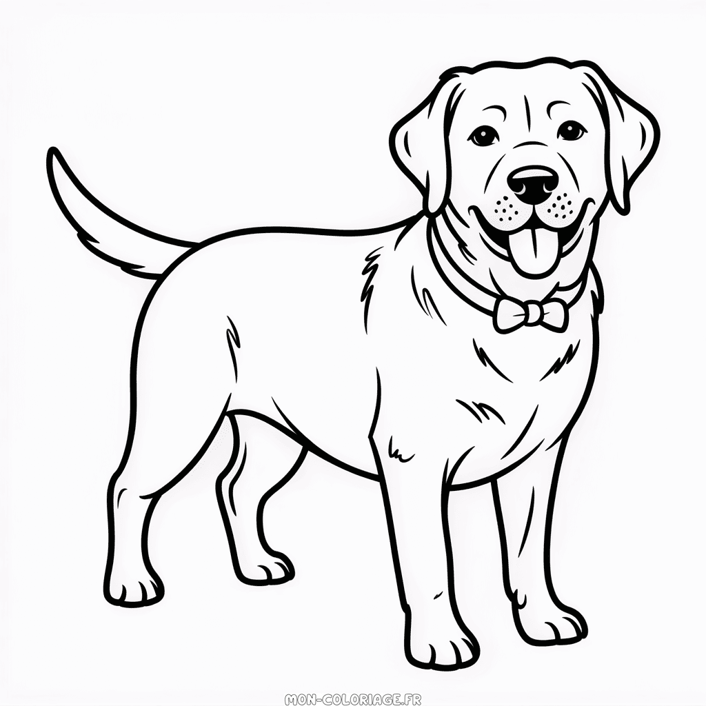 Coloriage Chien Labrador Noir